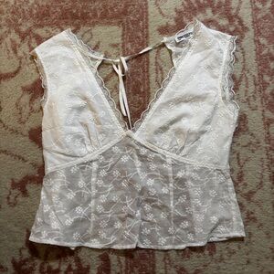 Princess Polly White Lace Blouse